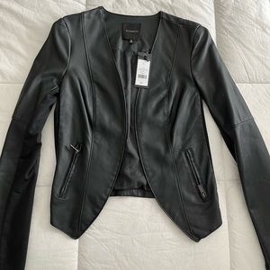 Dynamite size small leather jacket in black